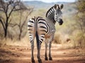 Zebra back view Royalty Free Stock Photo