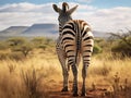 Zebra back view Royalty Free Stock Photo