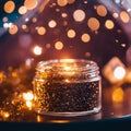 glitter is in a jar and there's no other thing left Royalty Free Stock Photo