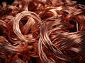 AI generated illustration of a length of coppery-colored wire