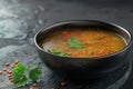 AI generated illustration of Lentil soup, a staple dish in many cuisines Royalty Free Stock Photo