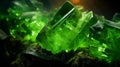 AI generated illustration of lush green crystals