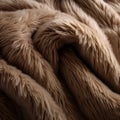 AI generated illustration of a luxurious brown fur rug, creating a cozy and inviting atmosphere