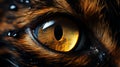 AI-generated illustration of a macro close-up of an orange black cats eye Royalty Free Stock Photo