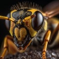 AI generated illustration of a macro of a wasp