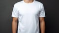 AI generated illustration of a man wearing a white plain shirt