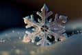 Enchanting Snowflake - AI Generated Macro Photography Illustration 009