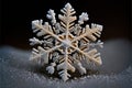 Enchanting Snowflake - AI Generated Macro Photography Illustration 022