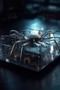 AI generated illustration of micro bots - concept of technology
