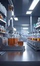 AI generated illustration of a modern laboratory of a pharmaceutical industry