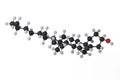 AI generated illustration of molecular structure on a white background Royalty Free Stock Photo