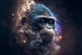AI generated illustration of a monkey as a spiritual animal