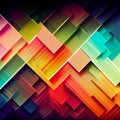 AI generated illustration of a multi-colored geometric texture for backgrounds Royalty Free Stock Photo