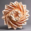 AI-generated illustration of an origami paper flower Royalty Free Stock Photo