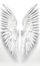 AI generated illustration of a pair of spread angelic wings