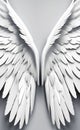 AI generated illustration of a pair of spread angelic wings