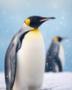 AI generated illustration of a penguin in the snow Royalty Free Stock Photo