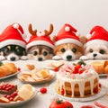 Pets on a New Year Diet Royalty Free Stock Photo