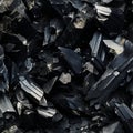 AI generated illustration of a pile of black crystals