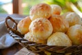 AI generated illustration of a pile of tasty homemade Brazilian pao de queijo