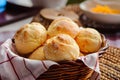 AI generated illustration of a pile of tasty homemade Brazilian pao de queijo
