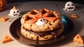 AI generated illustration of a plate of cookies for Halloween