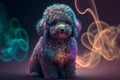 AI generated illustration of a poodle, a spiritual animal
