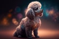 AI generated illustration of a poodle, a spiritual animal