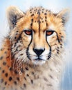 AI generated illustration of a portrait of a cheetah