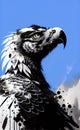 AI generated illustration portrait of an eagle Royalty Free Stock Photo