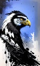 AI generated illustration portrait of an eagle Royalty Free Stock Photo