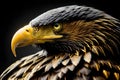 AI generated illustration of a portrait of a majestic Bald eagle