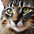 AI generated illustration of a portrait of a tabby domestic cat