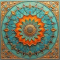 clay colored mandala