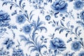AI generated illustration of Rennaissance Floral nature pattern background wallpaper Royalty Free Stock Photo