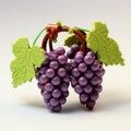 AI generated illustration of a representation of purple grapes made up of toy bricks