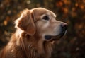 AI generated illustration of a Retriever Labrador in a picturesque outdoor setting