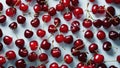 AI generated illustration of ripe, juicy cherries