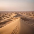 AI generated illustration of sandy dunes of a desert