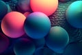 AI generated illustration of a selection of colorful balls