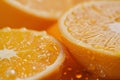 AI generated illustration of sliced, fresh oranges Royalty Free Stock Photo