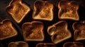 AI generated illustration of slices of toasted bread Royalty Free Stock Photo