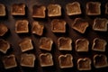 AI generated illustration of slices of toasted bread Royalty Free Stock Photo