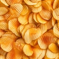 AI generated illustration of a stack of potato chips Royalty Free Stock Photo