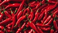 AI generated illustration of a stack of red chili peppers Royalty Free Stock Photo