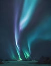 AI generated illustration of a stunning natural phenomenon of the Aurora Borealis