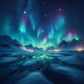 AI generated illustration of a stunning natural phenomenon is captured in this breathtaking image