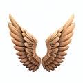 AI-generated illustration of a stunning pair of angel wings against a white background