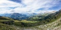 AI generated illustration of stunning panoramic mountains landscape