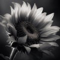 AI generated illustration of a sunflower in full bloom, illuminated by the bright sunlight Royalty Free Stock Photo